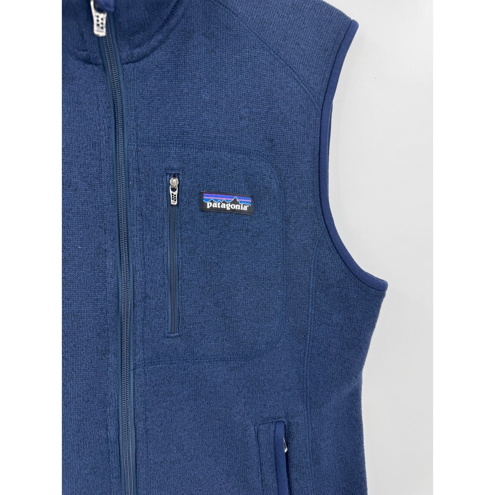 Patagonia Better Sweater Vest Mens Medium Navy Blue Full Zip Fleece 25881 - Picture 2 of 8